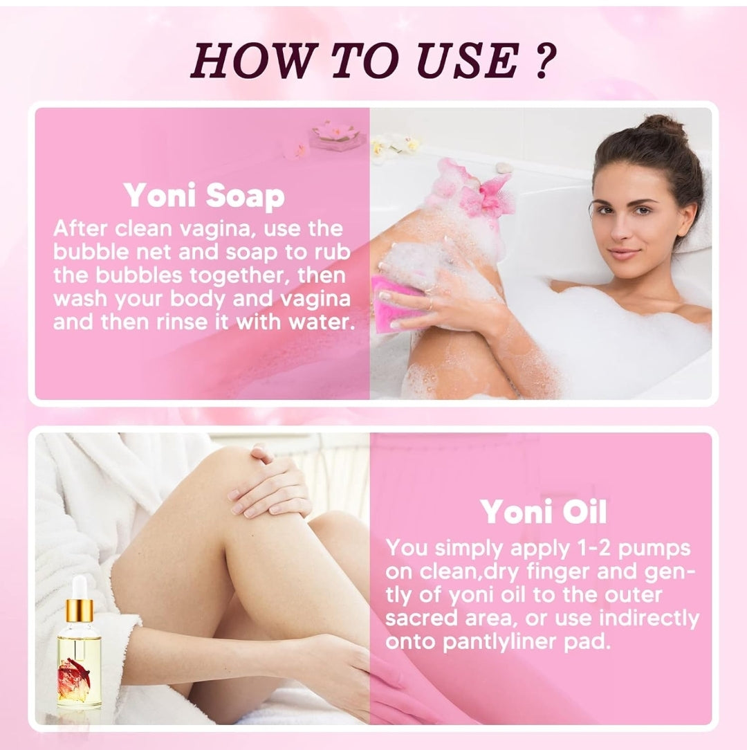 Zee Feminine Wash & Yoni Oil & Yoni Soap Set,