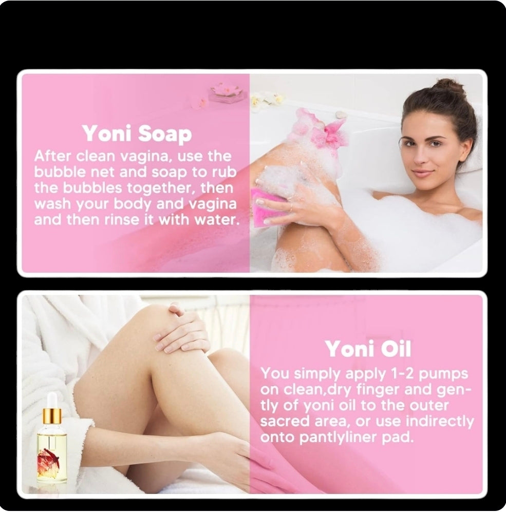 Zee Feminine Wash & Yoni Oil & Yoni Soap Set,